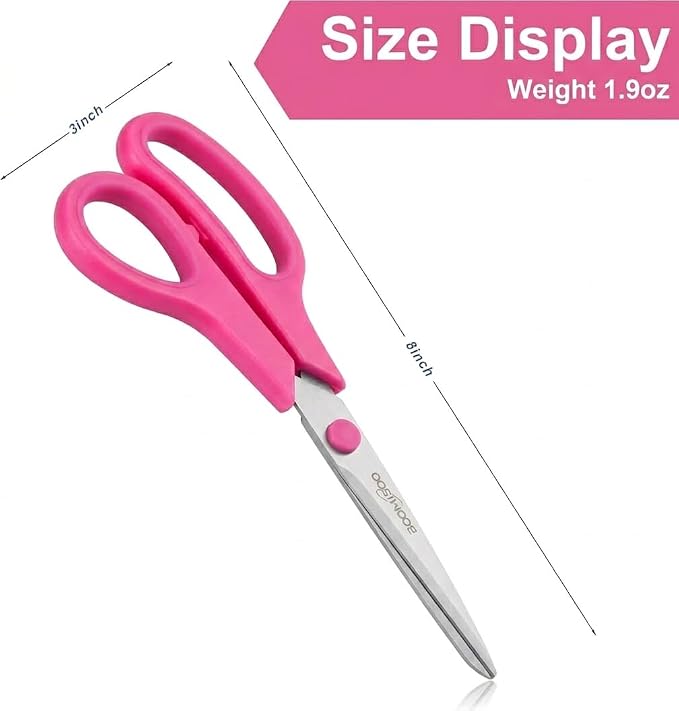 Scissors, BOOMIBOO 8" All Purpose 24 Pack - Image 2
