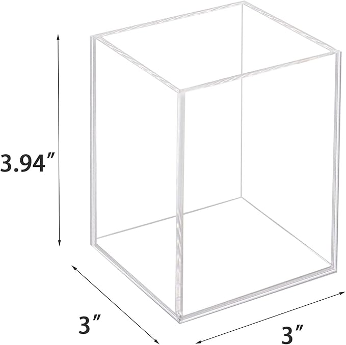 2 Pack Acrylic Pen Pencil Holder, Clear Makeup Brush Holder Cup Storage Office Desktop Desk Table Stationery Organizer-DeskLoop Office