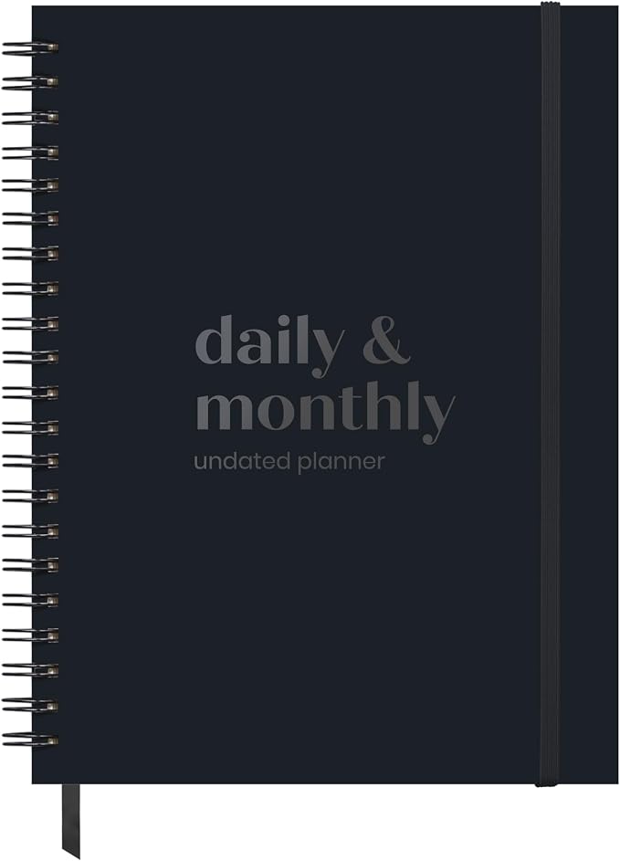 Undated Daily & Monthly Planner 2026-2027 | Hourly Schedule | Large 8.5" x 11" by Unknown