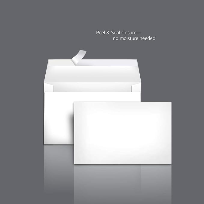 Amazon Basics A9 Blank Invitation Mailing Envelopes, Peel & Seal, No Licking - Image 2