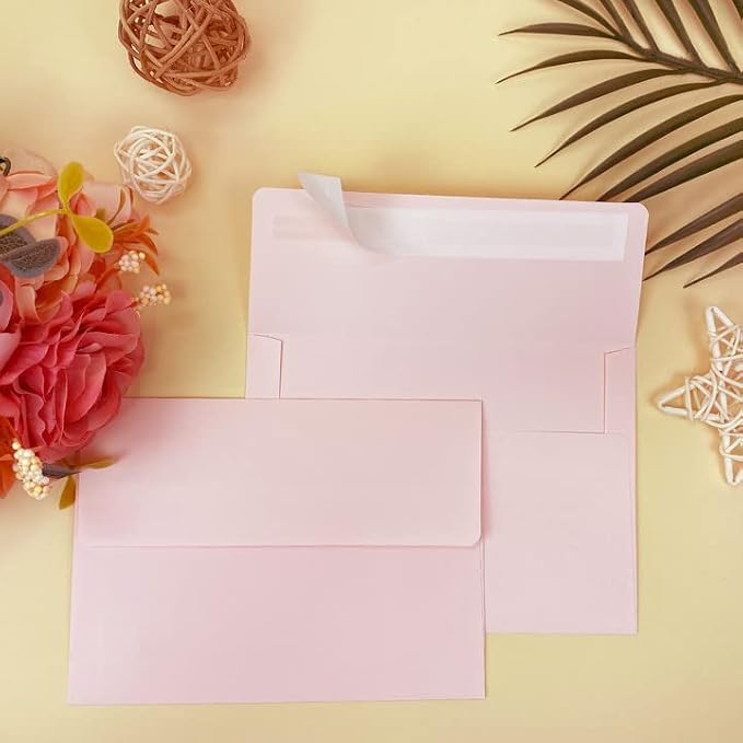 4x6 Pink Envelopes For Invitation, A6 envelope 4.75 x 6.5 inch, 4X6 Envelopes - Image 5