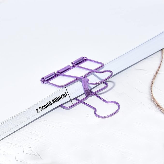 Extra Large Binder Clips 2 Inch, Big Paper Clamps Purple - Image 5