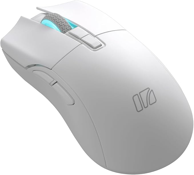 iRocks IRM31R RGB Backlight, Wireless Lightweight Gaming Mouse, Tri-Mode Connection, Kailh GM8.0 Mouse Switches, Advanced PixArt PAW3395 Optical Sensor, Resolution Up to 26,000 DPI - White-DeskLoop Office