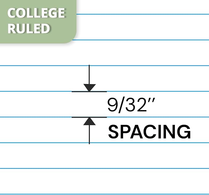 ONAVIA 1 Subject Spiral Notebook College Ruled 5 Pack, 140 Pages, 8 x 10.5 in - Image 3