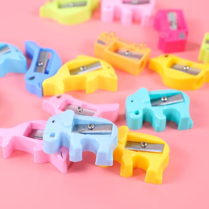 50 Pcs Pencil Sharpeners Bulk Cartoon Animal Shaped Small Pencil Sharpeners - Image 2