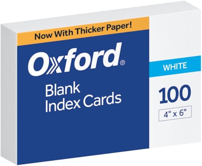 Oxford Blank Index Cards by Pendaflex
