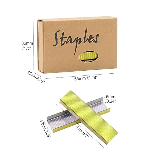 NatSumeBasics 3000 Yellow Gold Staples 26/6 Standard Colored Staple Refill - Image 6