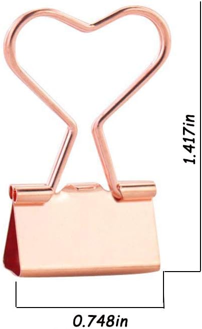 Rose Gold Metal Binder Clips - Image 7