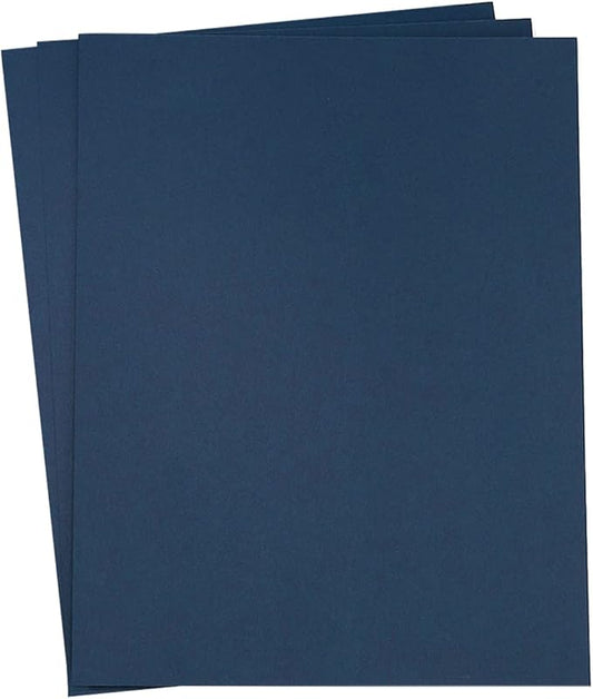 100 Pack Thick Paper Cardstock Blank Heavy Cards Stock for Invitations, Greeting Cards Making, Postcards, Photos, 250GSM Thick Paper (Navy Blue, 8.5x11 inches)