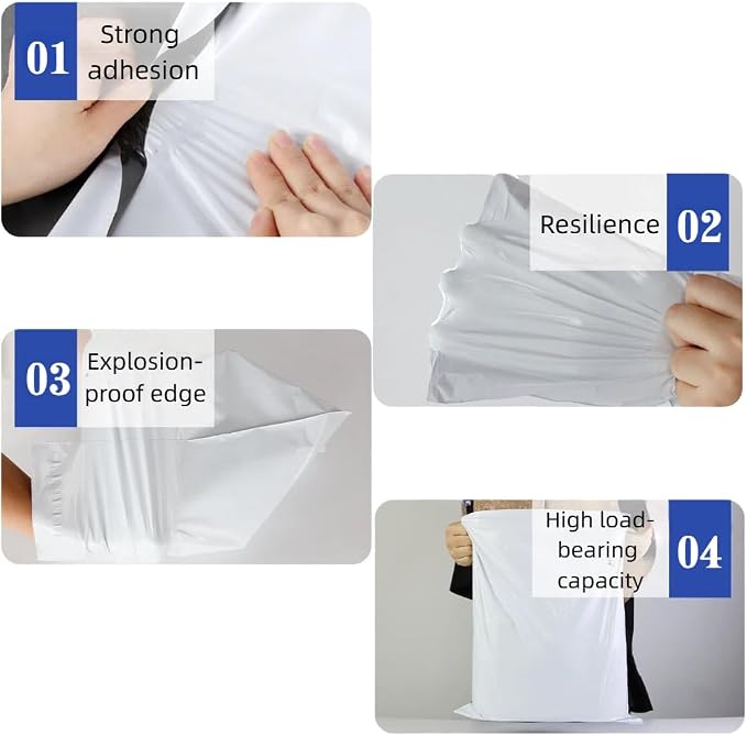 120 Pcs Poly Mailer Envelope 4 Sizes Shipping Bags Self Adhesive Clasp Envelope - Image 3