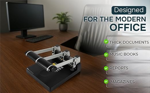 CARL, Heavy Duty 3-Hole Punch – 150 Sheet Capacity, Precision Alignment - Image 4