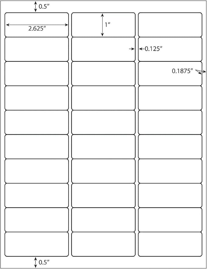 LabelMore 30 up Labels 1" X 2-5/8" Shipping Address FBA Label - Image 2