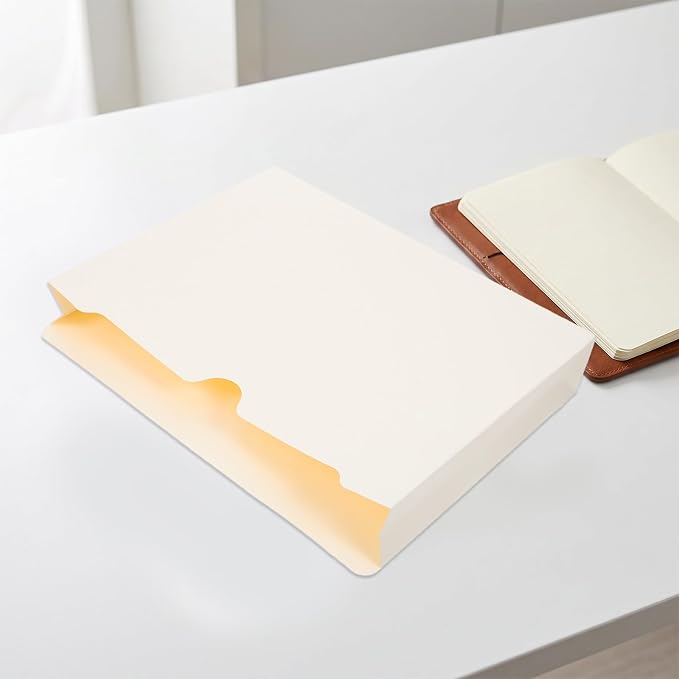 10pcs Beige Manila Paper File Folders - Image 5