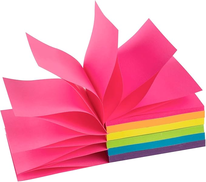Pop-up Sticky Notes 3x3 in, Bright Colors Super Sticking Power Memo Pads - Image 8