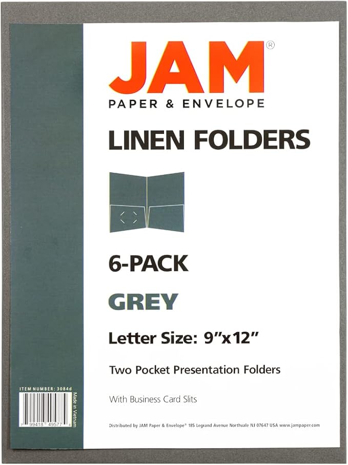 JAM PAPER Two Pocket Textured Linen Presentation Folders - Image 7