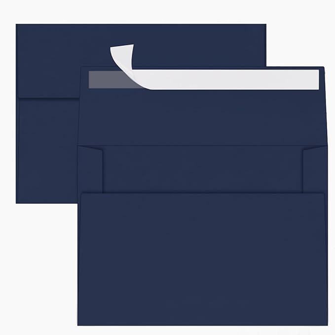 YINUOYOUJIA 50 Packs Navy Blue A7 Envelopes, 5x7 Envelopes by YINUOYOUJIA