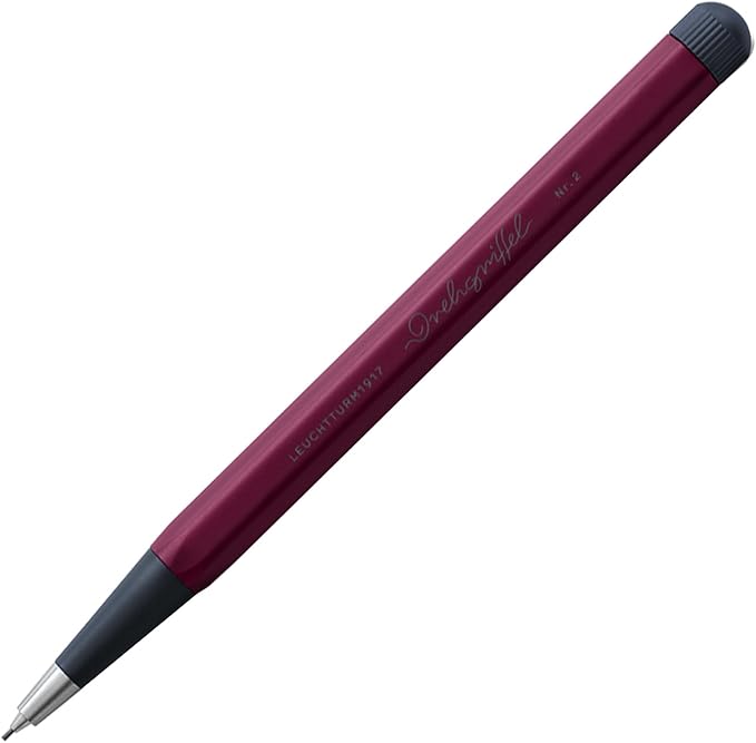 LEUCHTTURM1917 - Drehgriffel Mechanical Pencil - Refillable Writing Stylus with 0.7 mm HB Graphite Lead (Port Red)-DeskLoop Office
