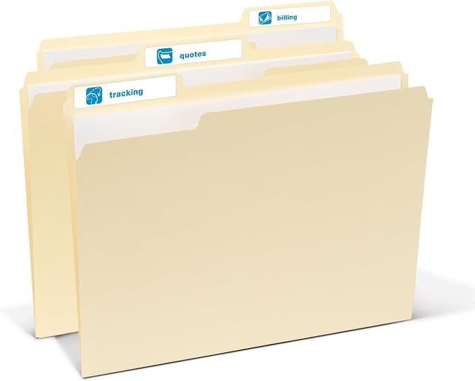 Office Depot White Permanent Inkjet/Laser File Folder Labels, 2/3in. x 3 7/16in. - Image 2