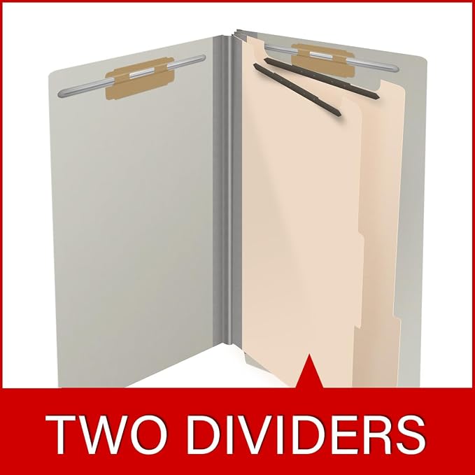 Ecom Folders End Tab Pressboard Classification Folders | Legal Size 25 Pt Stock - Image 8