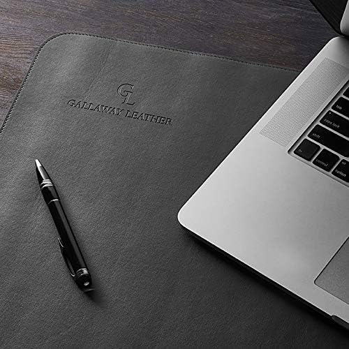 Gallaway Leather Desk Mat, Office Writing Desk Pad, Large 36" x 17" Black - Image 8
