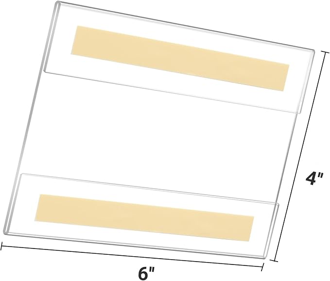 4 x 6 inch Acrylic Sign Holder Wall Mount, Restaurant, No Drilling - Image 2