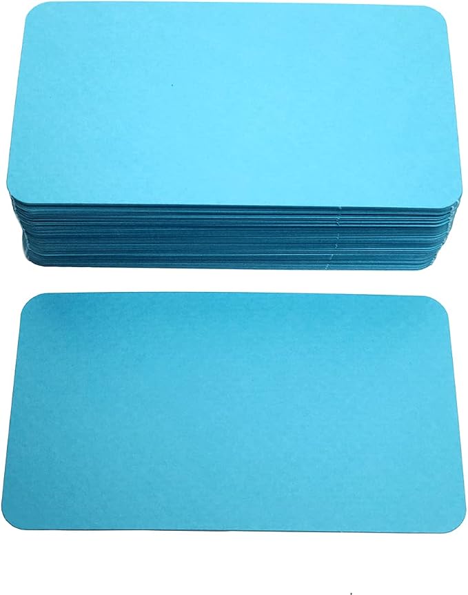 PPAPPAPPIYO 3.5x2 rounded corner index cards180gsm Thick Cardstock, Blank - Image 2