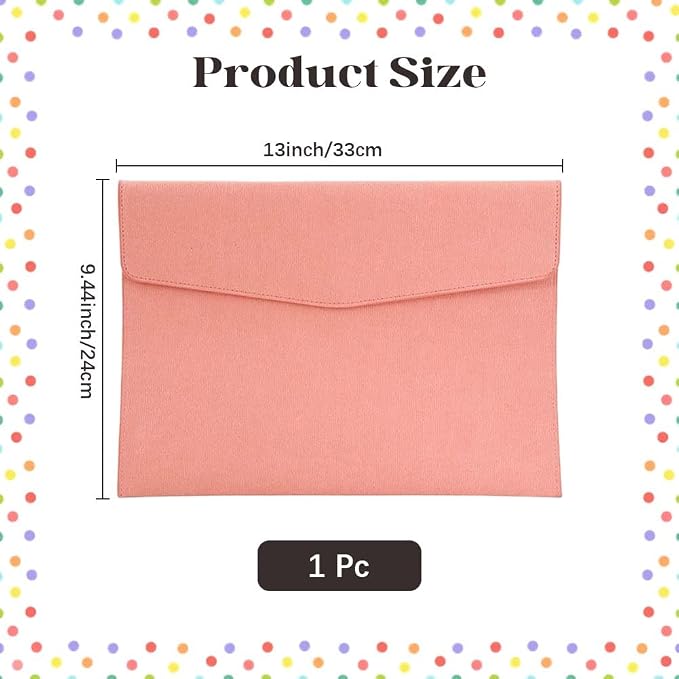 A4 PU Leather File Holder Document Folder Pink Thin Waterproof Portfolio Filing - Image 2