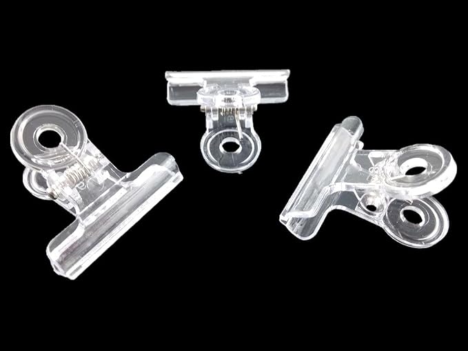 Yueton 24pcs Plastic Bulldog Clips, Utility Paper Clips, Hinge Clips - Image 6