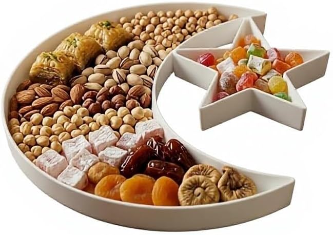 Plastic Fillable Charcuterie Box, 10in Reusable Moon Star Shaped Tray - Image 7
