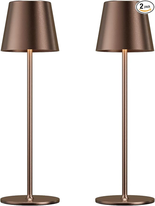Cordless Table Lamp Rechargeable Brown by KakanuoLightings