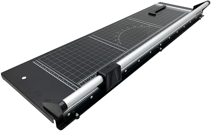 INTBUYING 36 Inch Commercial Manual Precision Rotary Paper Trimmer with an Angle Line Smart Rotary Paper Cutter for Cutting Photo Paper, Film, hot and Cold Laminating Paper, etc-DeskLoop Office