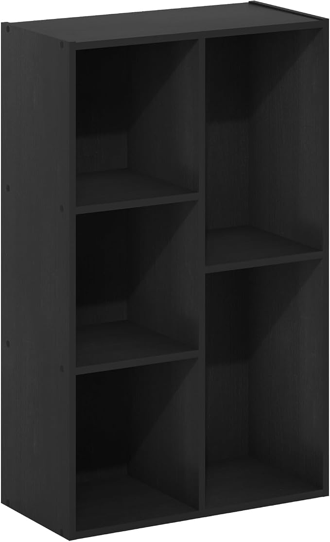 Furinno LUDER Book Shelf, 5-Cube Bookshelf, Reversible Bookcase, 9.4 x 19.5 x - Image 6
