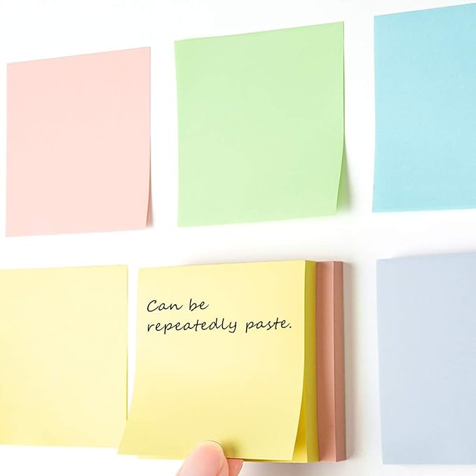 Phthdoty 8 Pads Pop Up Sticky Notes 3x3 Refills Pastel Colors Self-Stick Notes - Image 5