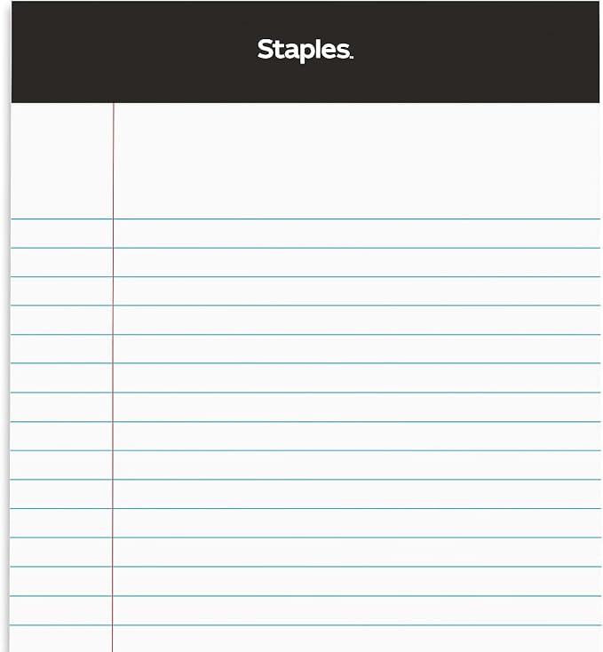 STAPLES Notepads, 5” x 8”, Narrow Ruled, 50 Sheets/Pad - Image 6