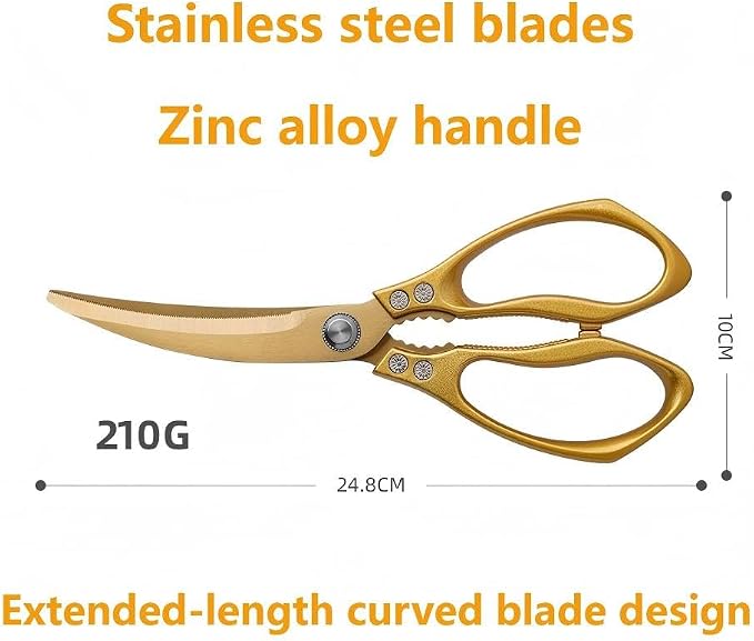 Large Ribbon Cutting Scissors, Heavy duty gold stainless steel scissors - Image 4