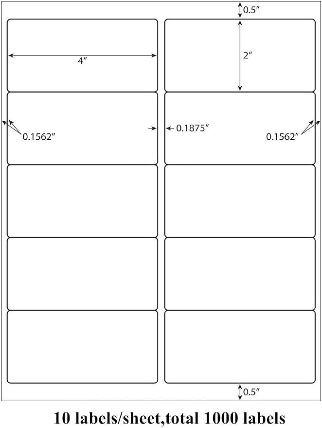 9527 Product 6 up 3-1/3 X 4 Sticker Labels Shipping Address Labels - Image 2