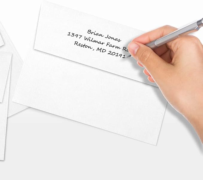 LUXPaper A7 Invitation Envelopes | Peel & Press | 5 1/4" x 7 1/4" | White Linen - Image 6