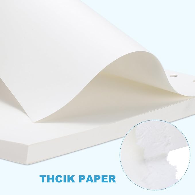 PATIKIL B5 Blank Refill Paper, Loose Leaf Paper 9 Hole Planner Refills for 9 Ring Refillable Binder Notebook Paper Filler Planner Inserts Office Diary Journals, 80 Sheets/160 Pages, White-DeskLoop Office