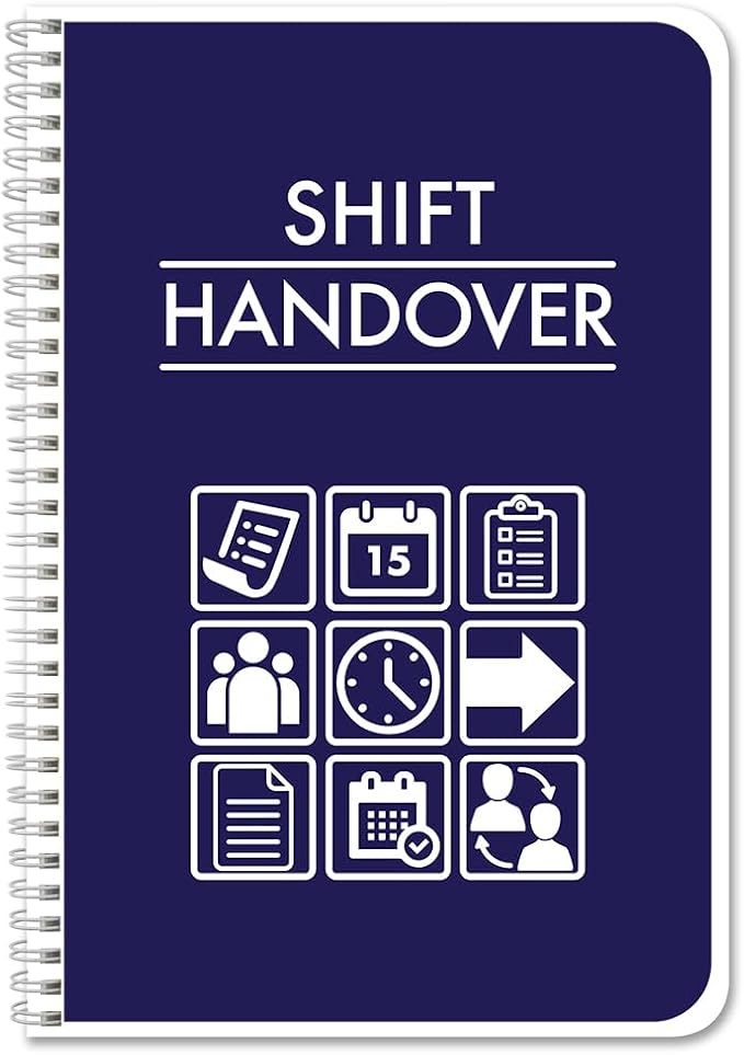 BookFactory Shift Handover Log Book Shift Hand Over Communications Logbook by BookFactory