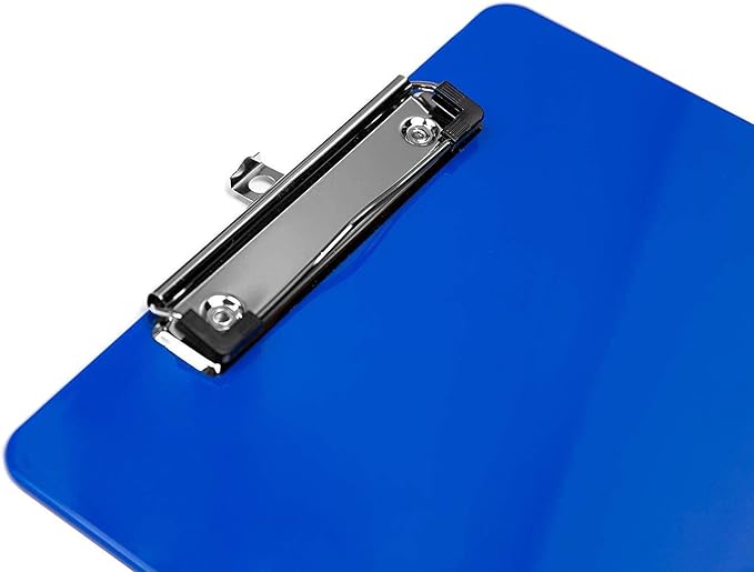 Blue Plastic Clipboard with Low Profile Clip - Image 7