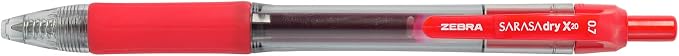 Zebra Pen Sarasa Dry X20 Retractable Gel Pens, 0.7mm Medium Point, Eliminates - Image 2