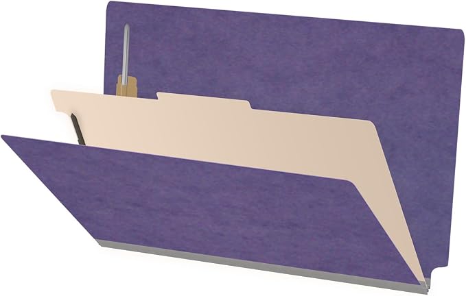 Ecom Folders Top Tab Pressboard Classification Folders | Legal Size 25 Pt Stock by Ecom+Folders