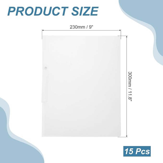 PATIKIL 15 Pack Clear Report Covers - Image 2