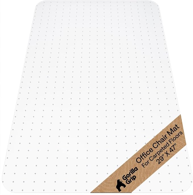 GORILLA GRIP Slip Resistant Clear Office Chair Mat by Unknown