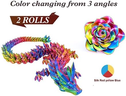 LOVOON Silk PLA 3D Printing Filament Bundle 2KG, PLA Filament 1.75mm Shiny - Image 3
