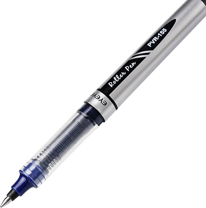 EYEYE 0.7mm Liquid Ink Blue Pens Roller Ball, 50 Pack Rollerball Pen Medium Point Quick Dry, Blue Ink Pens Fine Point Smooth Writing Pens for Journaling, Note Taking, Office and School Supplies