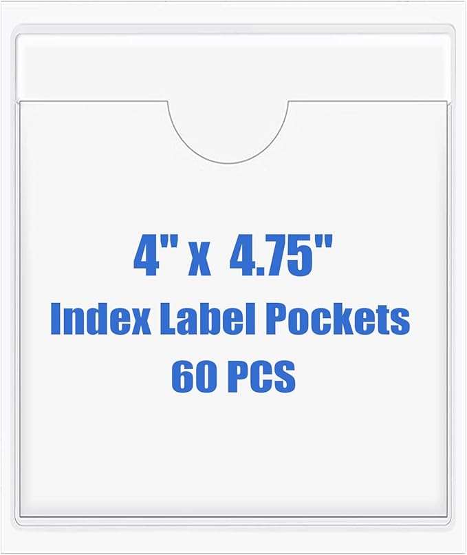 Origin-Joy 60 PCS Self Adhesive Index Card Pockets by Origin-Joy