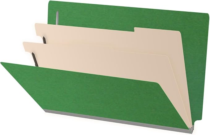 Ecom Folders End Tab Pressboard Classification Folders | Legal Size 25 Pt Stock by Ecom+Folders