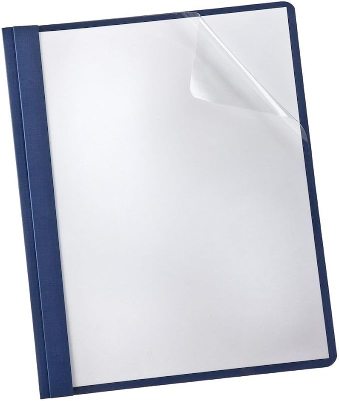 Oxford Linen Clear Front Report Cover, Letter Size, 5 per Pack by Oxford