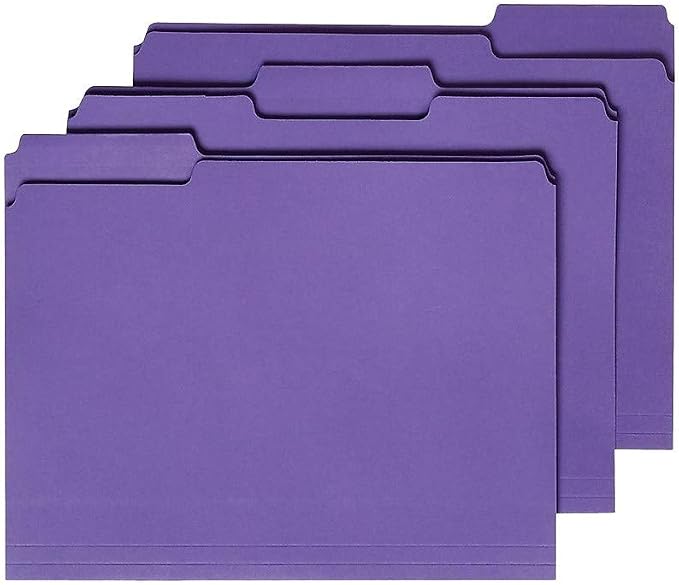 Staples Reinforced File Folders, Letter Size, 1/3‑Cut Tabs, Heavy‑Duty - Image 3